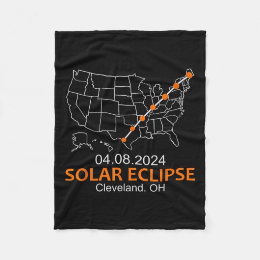 Couverture Polaire Ohio 2024 Total Éclipse Solaire (Devant)