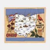 Couverture Polaire Ohio Buckeye State Fleece Throw (Devant (Horizontal))