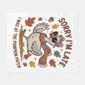 Couverture Polaire Oie d'automne drôle (Devant (Horizontal))