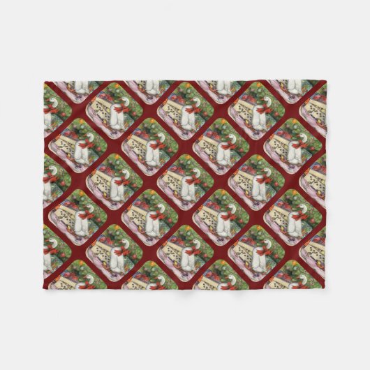 Couverture Polaire Oie de Noël (Devant (Horizontal))