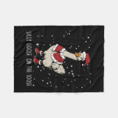 Couverture Polaire Oie idiote Sur L'Oie De Noël Perdue Père Noël (Devant (Horizontal))