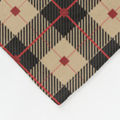 Couverture Polaire Oie Motif à plaid rouge rustique (Coin)