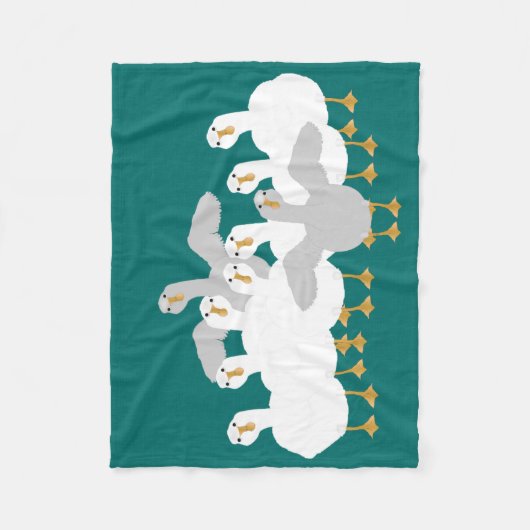 Couverture Polaire Oie Qui Fleece Blanche (Devant)