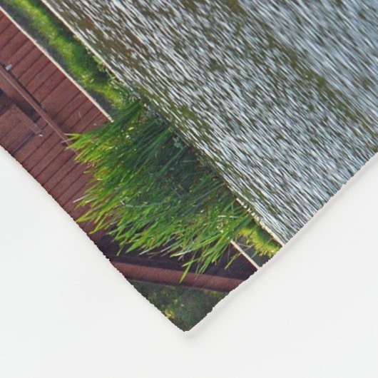 Couverture Polaire Oies du Canada débarquant sur l'étang (Coin)