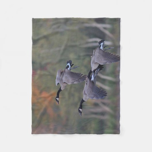 Couverture Polaire Oies du Canada en vol (Devant)