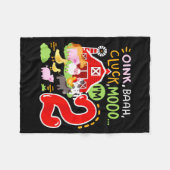 Couverture Polaire Oink Baa Moo I'm 2 Farm Animals 2nd Birthday Two Y (Devant (Horizontal))