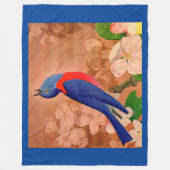 Couverture Polaire oiseau bleu du bonheur (Devant)