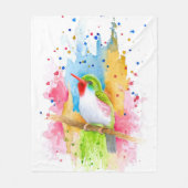 Couverture Polaire Oiseau coloré 72 (Devant)