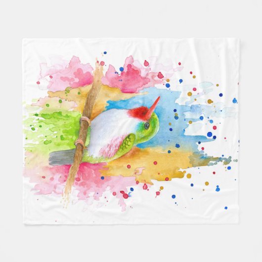 Couverture Polaire Oiseau coloré 72 (Devant (Horizontal))