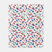 Couverture Polaire oiseau coloré mignon de perroquet (Devant)