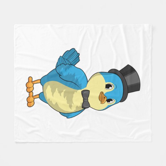 Couverture Polaire Oiseau comme chambre avec ruban (Devant (Horizontal))