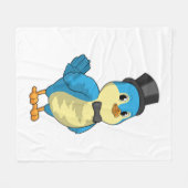 Couverture Polaire Oiseau comme marié avec ruban (Devant (Horizontal))