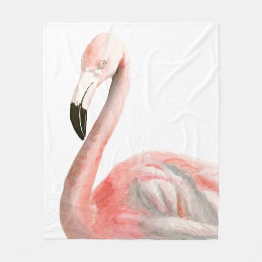 Couverture Polaire Oiseau de Flamant rose tropical (Devant)