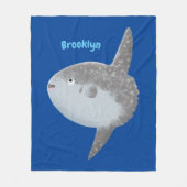 Couverture Polaire Oiseau de mer mola mola mignonne caricature (Devant)