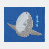 Couverture Polaire Oiseau de mer mola mola mignonne caricature (Devant (Horizontal))