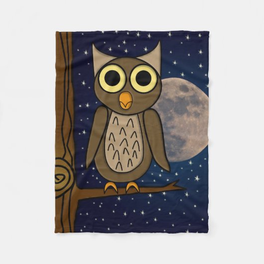 Couverture Polaire Oiseau de nuit (Devant)