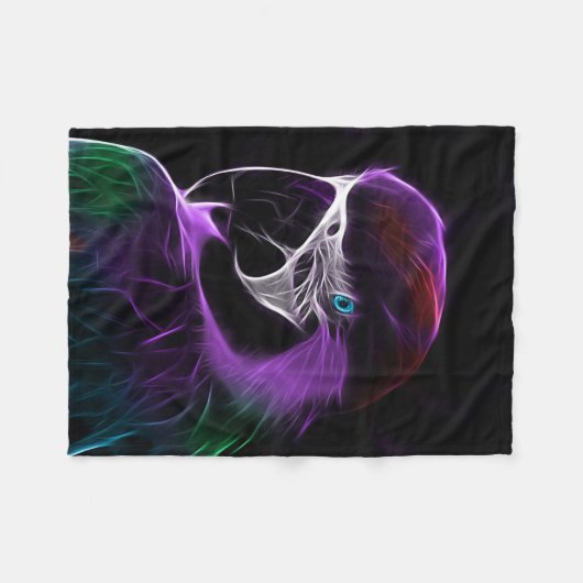 Couverture Polaire Oiseau de perroquet (Devant (Horizontal))