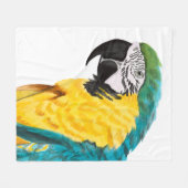 Couverture Polaire Oiseau de perroquet tropical (Devant (Horizontal))
