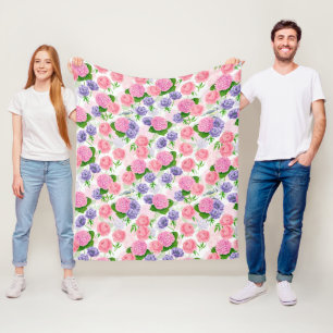 Couverture Polaire Oiseau et fleurs