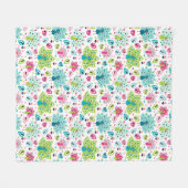 Couverture Polaire oiseau et hibou de paon (Devant (Horizontal))