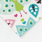 Couverture Polaire oiseau et hibou de paon (Coin)