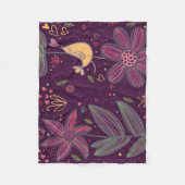 Couverture Polaire Oiseau jaune Blanche polaire (Devant)