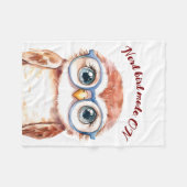 Couverture Polaire Oiseau Nerd geek (Devant (Horizontal))