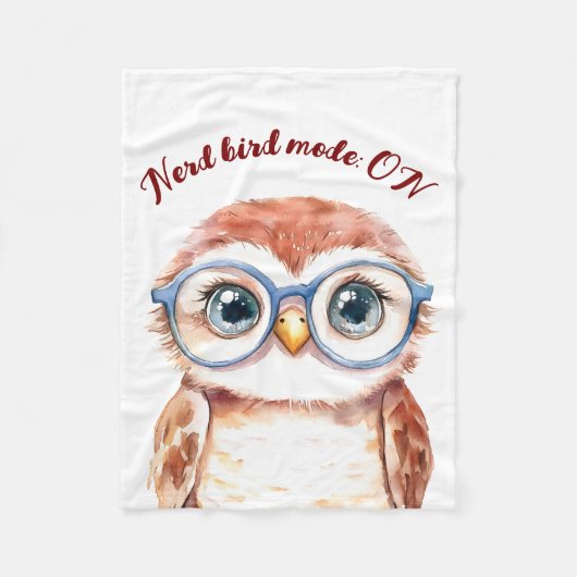 Couverture Polaire Oiseau Nerd geek (Devant)