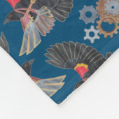 Couverture Polaire Oiseau noir de vapeur (Coin)