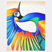 Couverture Polaire Oiseau tropical lumineux (Devant)