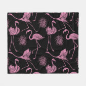 Couverture Polaire Oiseaux Abstraits : Motif de mode monochrome (Devant (Horizontal))
