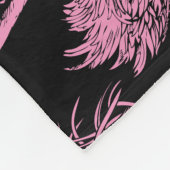 Couverture Polaire Oiseaux Abstraits : Motif de mode monochrome (Coin)