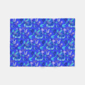 Couverture Polaire Oiseaux bleus (Devant (Horizontal))