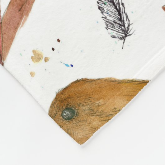 Couverture Polaire Oiseaux Cardinal Bluebird Chickadee (Coin)