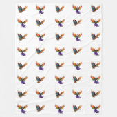 Couverture Polaire oiseaux colorés (Devant)