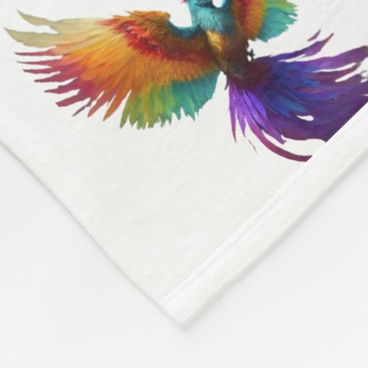 Couverture Polaire oiseaux colorés (Coin)