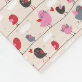 Couverture Polaire Oiseaux dans l'amour (Coin)