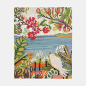 Couverture Polaire Oiseaux dans le jardin (Devant)