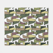 Couverture Polaire Oiseaux de Camouflage (Devant (Horizontal))