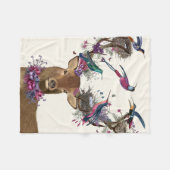 Couverture Polaire Oiseaux de cerfs, nids d'oiseaux tropicaux (Devant (Horizontal))