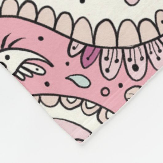 Couverture Polaire Oiseaux de marguerite en rose bébé (Coin)