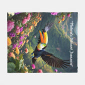 Couverture Polaire "Oiseaux de Paradis" (Devant (Horizontal))