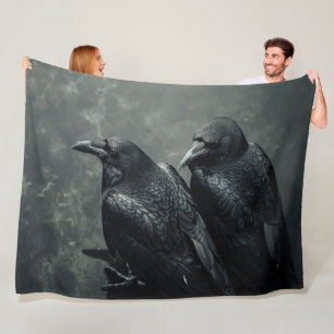 Couverture Polaire Oiseaux de plume Paire de corbeaux, Ravens
