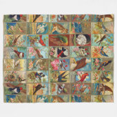 Couverture Polaire Oiseaux du 19ème siècle des illustrations de (Devant (Horizontal))