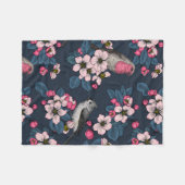 Couverture Polaire Oiseaux et fleurs (Devant (Horizontal))
