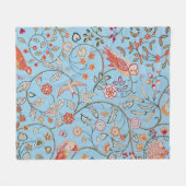 Couverture Polaire Oiseaux et fleurs, William Morris (Devant (Horizontal))
