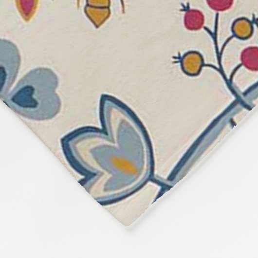 Couverture Polaire Oiseaux et fleurs, William Morris (Coin)