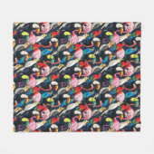 Couverture Polaire Oiseaux exotiques (Devant (Horizontal))