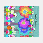 Couverture Polaire Oiseaux lunaires des travailleurs sociaux (Devant (Horizontal))