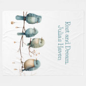 Couverture Polaire Oiseaux lunaires sur Branches Élégance intemporell (Devant (Horizontal))